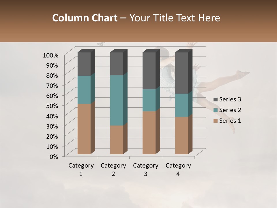 Girl Flying In The Sky PowerPoint Template