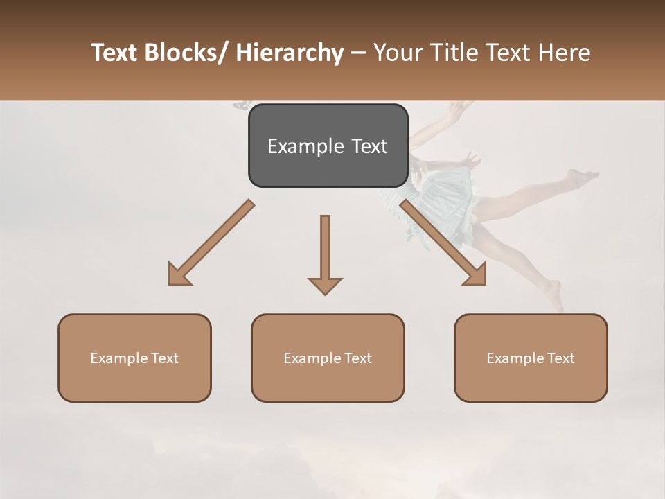 Girl Flying In The Sky PowerPoint Template