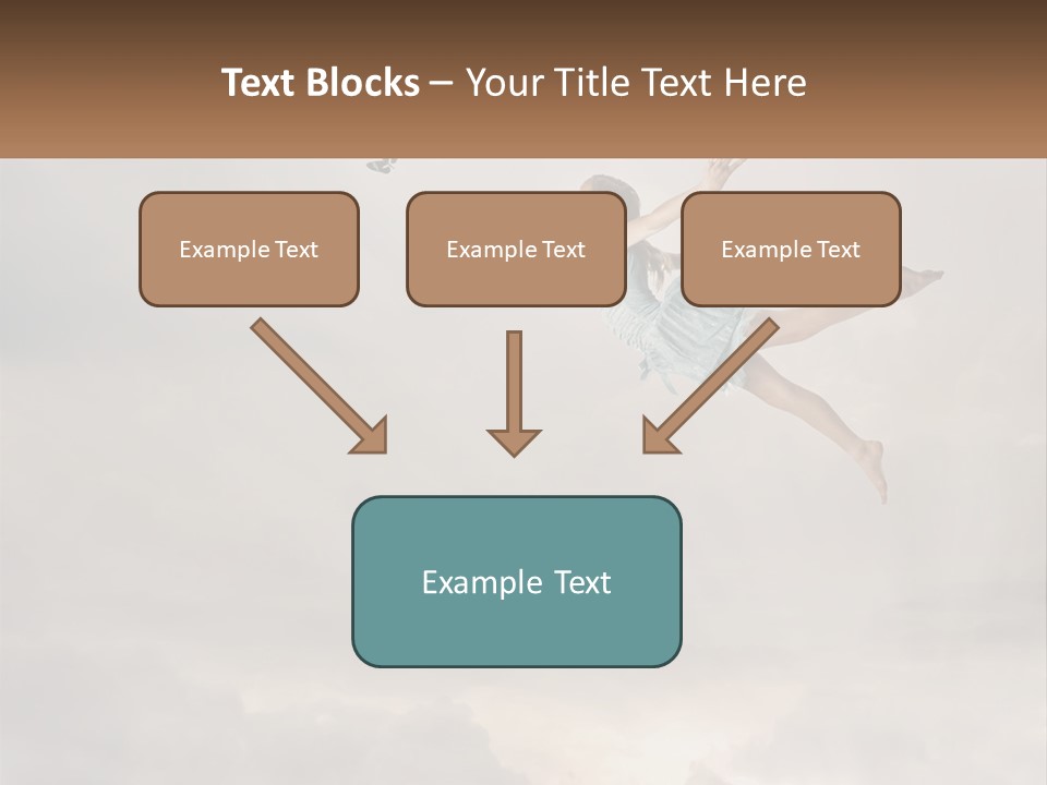 Girl Flying In The Sky PowerPoint Template