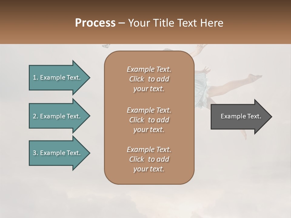 Girl Flying In The Sky PowerPoint Template