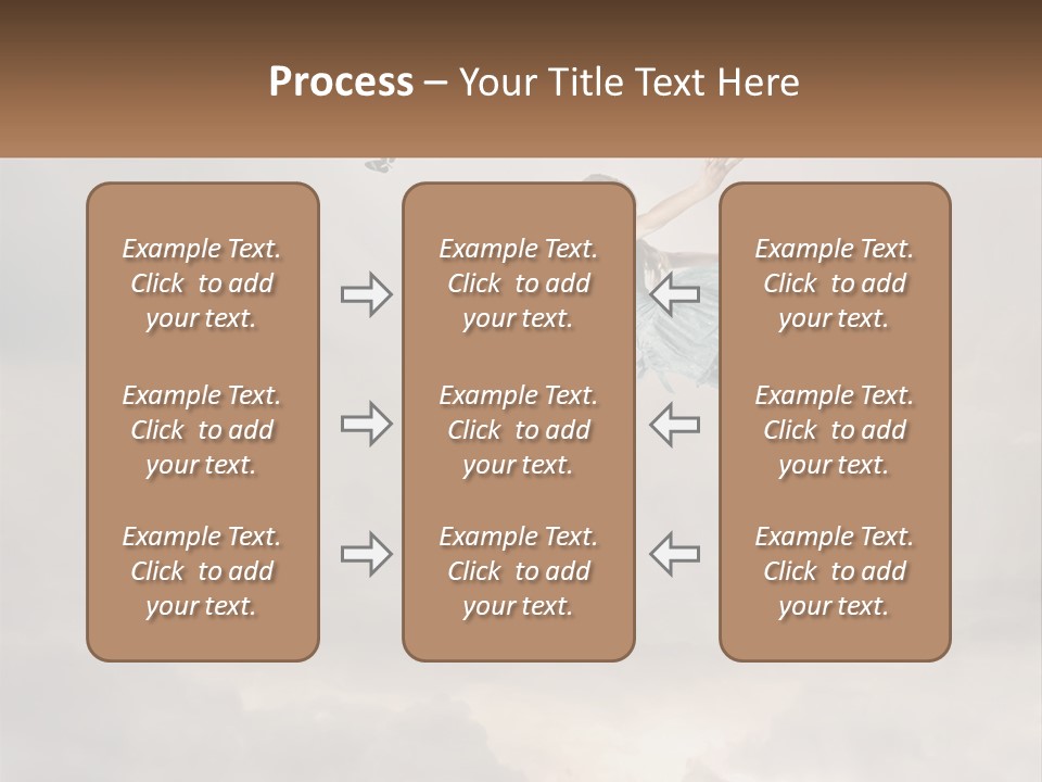 Girl Flying In The Sky PowerPoint Template