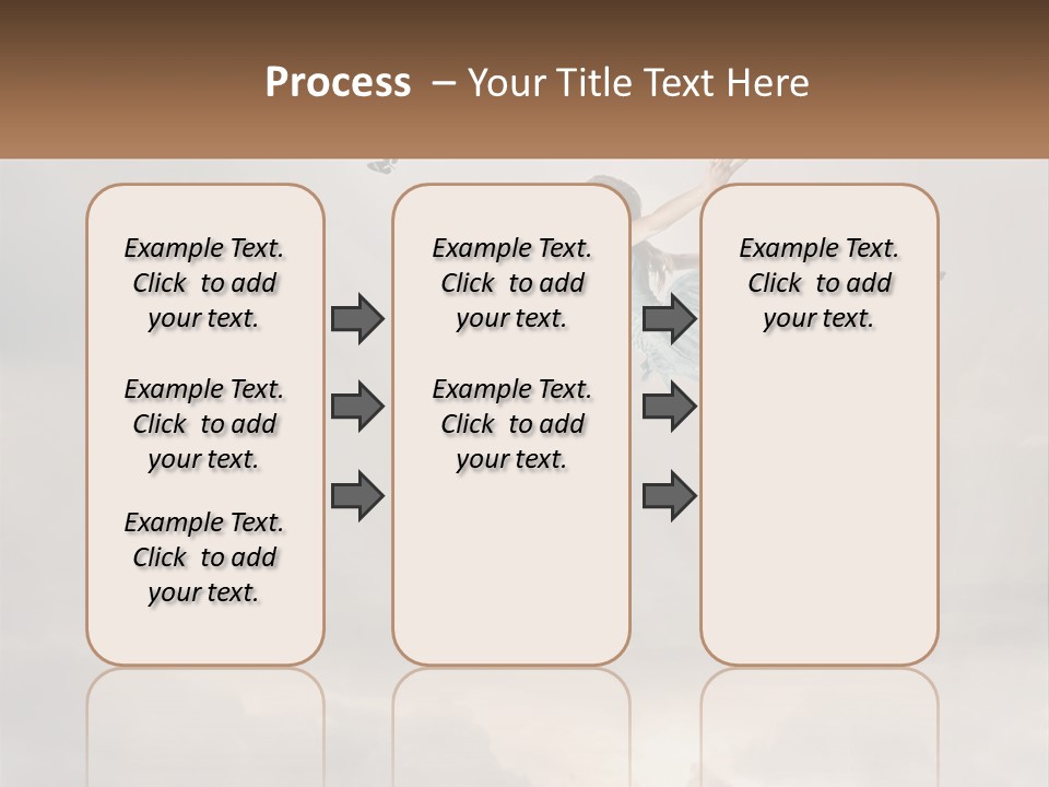 Girl Flying In The Sky PowerPoint Template