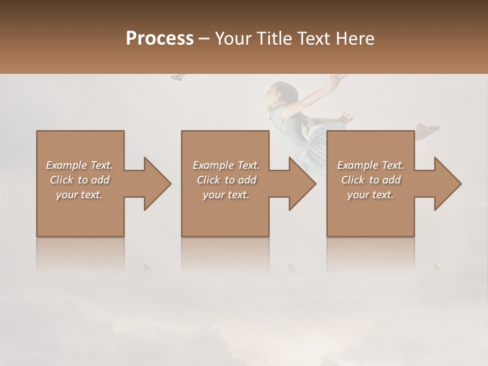 Girl Flying In The Sky PowerPoint Template