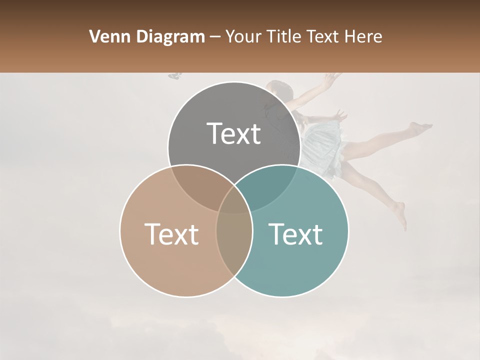 Girl Flying In The Sky PowerPoint Template