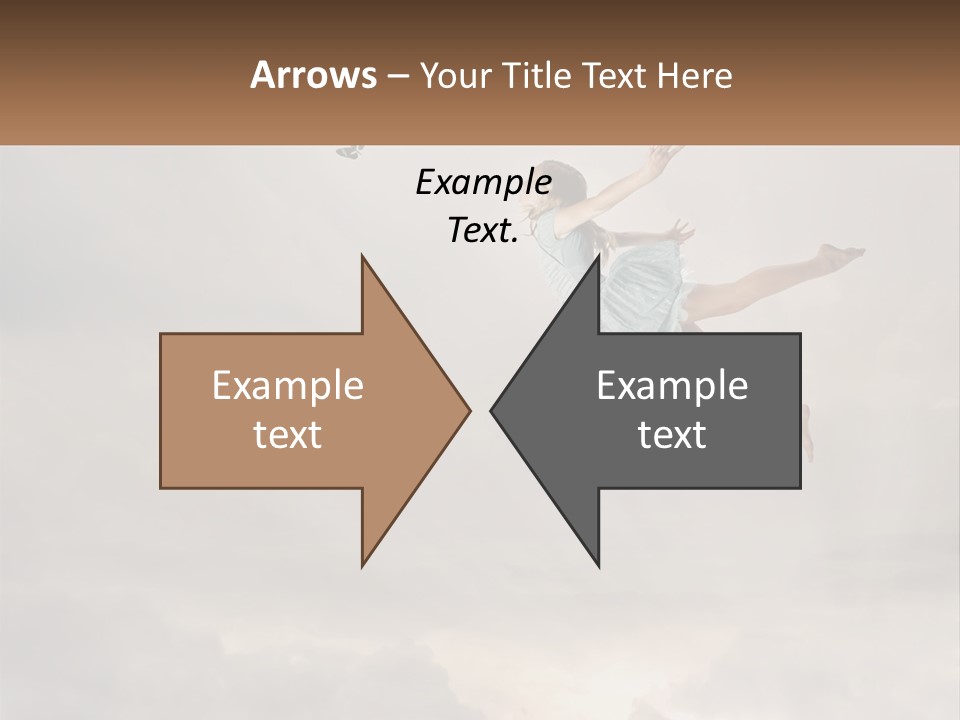 Girl Flying In The Sky PowerPoint Template