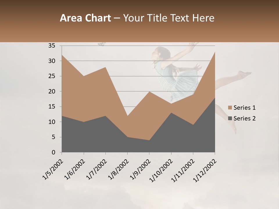 Girl Flying In The Sky PowerPoint Template