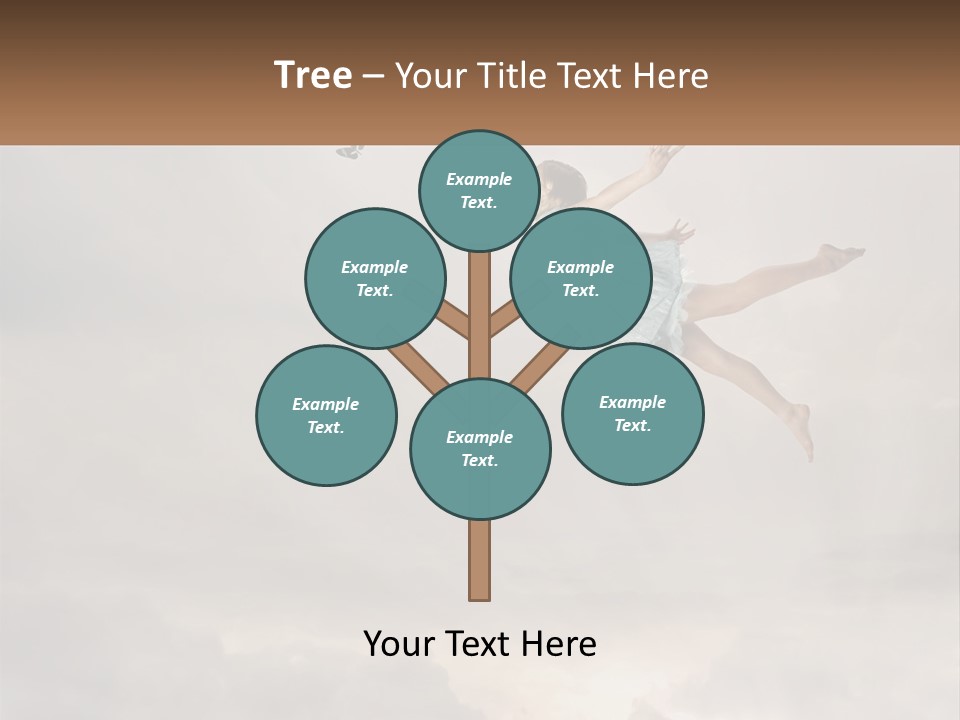 Girl Flying In The Sky PowerPoint Template