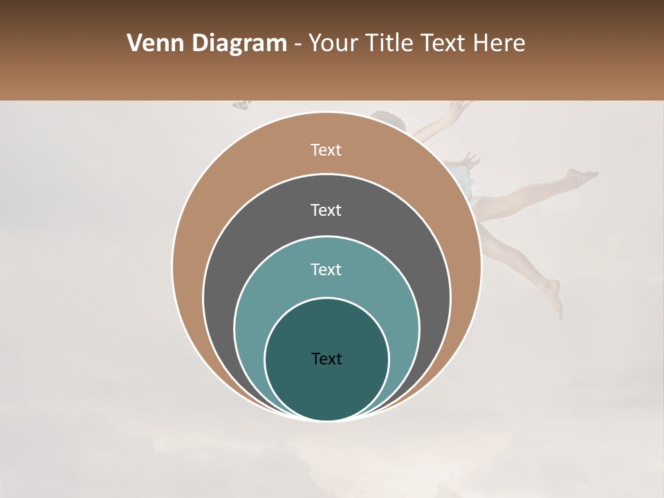 Girl Flying In The Sky PowerPoint Template