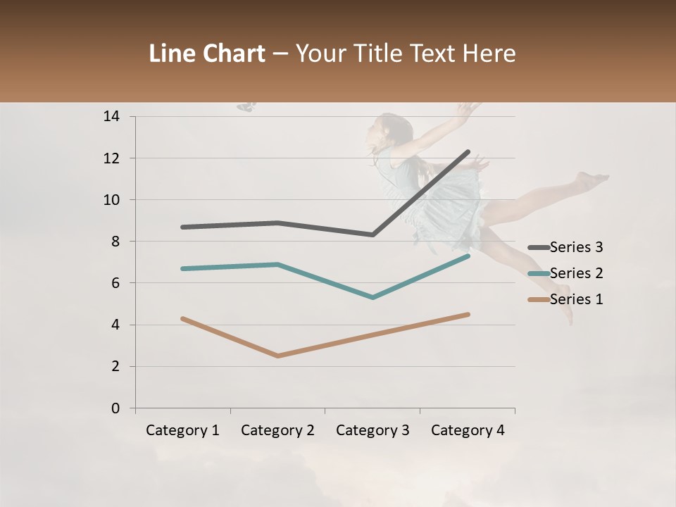 Girl Flying In The Sky PowerPoint Template