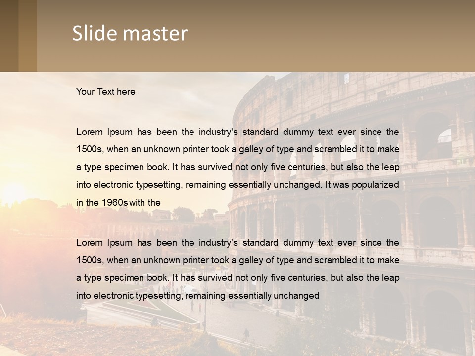 Rome. Colosseum PowerPoint Template