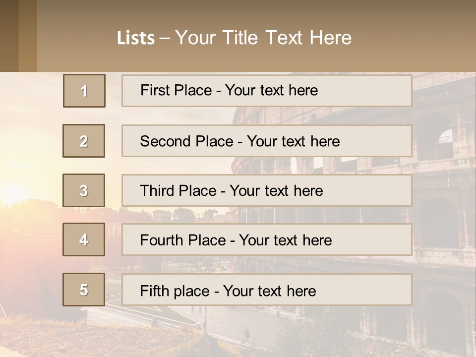 Rome. Colosseum PowerPoint Template