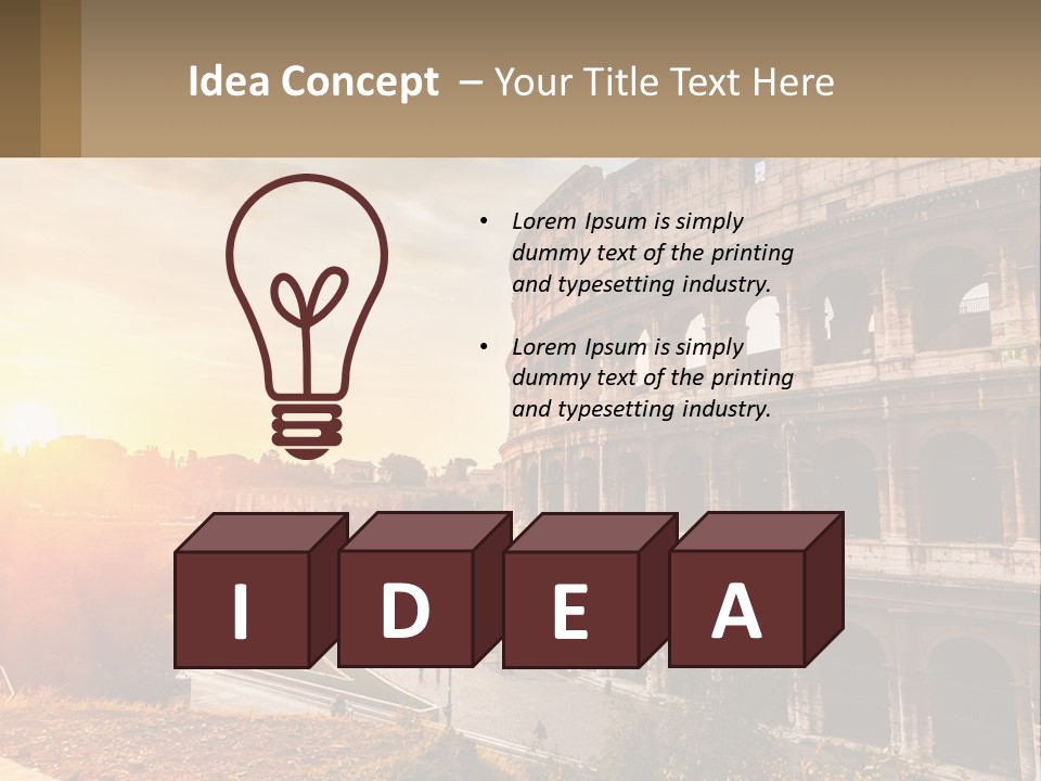 Rome. Colosseum PowerPoint Template
