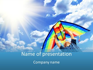 Flying Kite Launch PowerPoint Template