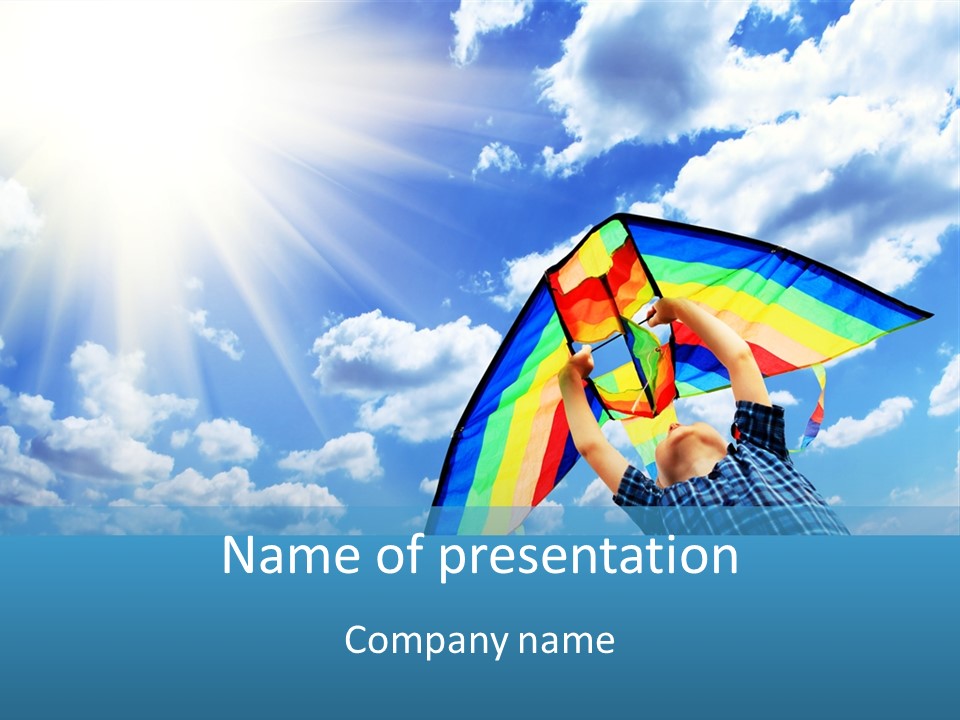 Flying Kite Launch PowerPoint Template