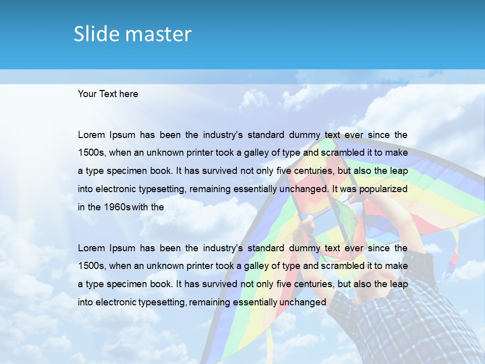 Flying Kite Launch PowerPoint Template