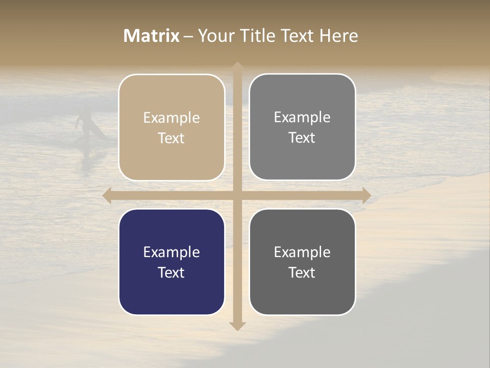 Surfers Walk From The Beach In The Evening PowerPoint Template