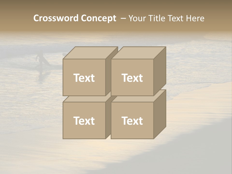 Surfers Walk From The Beach In The Evening PowerPoint Template