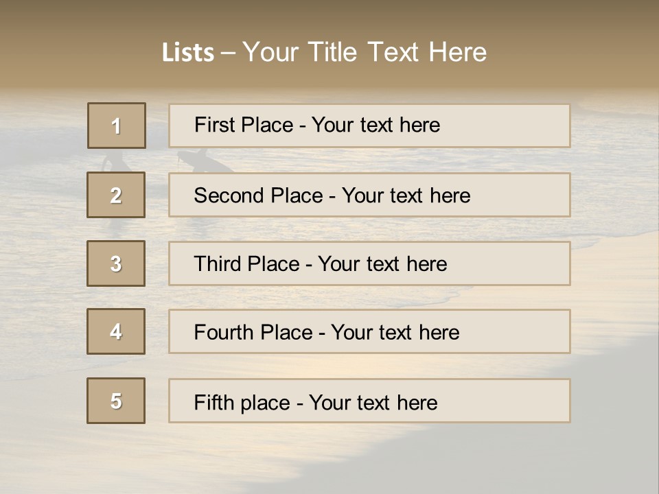 Surfers Walk From The Beach In The Evening PowerPoint Template