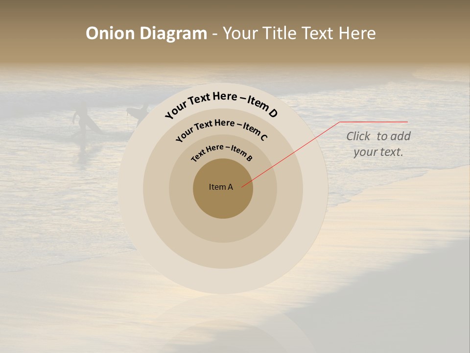 Surfers Walk From The Beach In The Evening PowerPoint Template