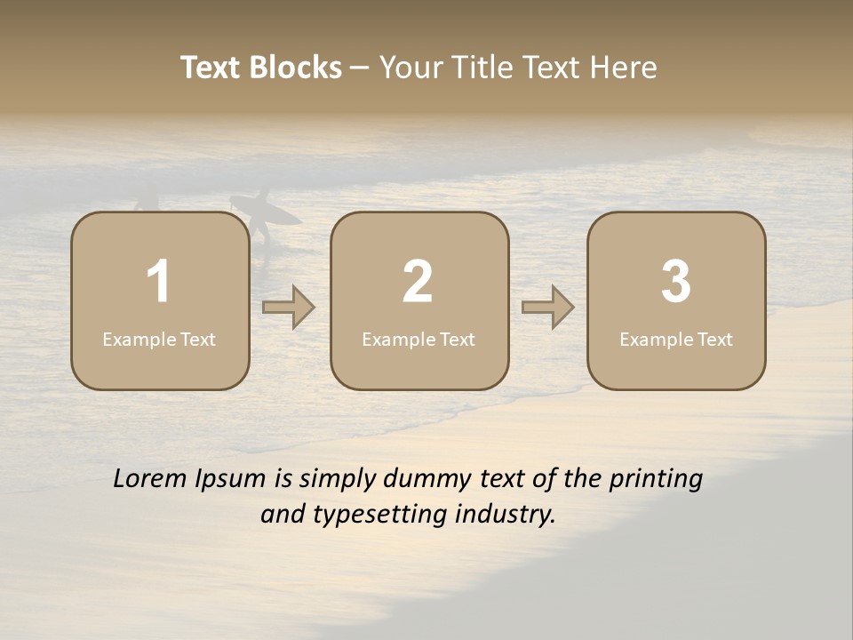 Surfers Walk From The Beach In The Evening PowerPoint Template