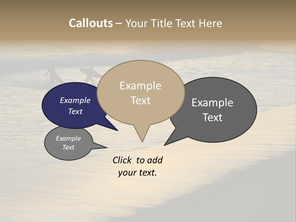 Surfers Walk From The Beach In The Evening PowerPoint Template