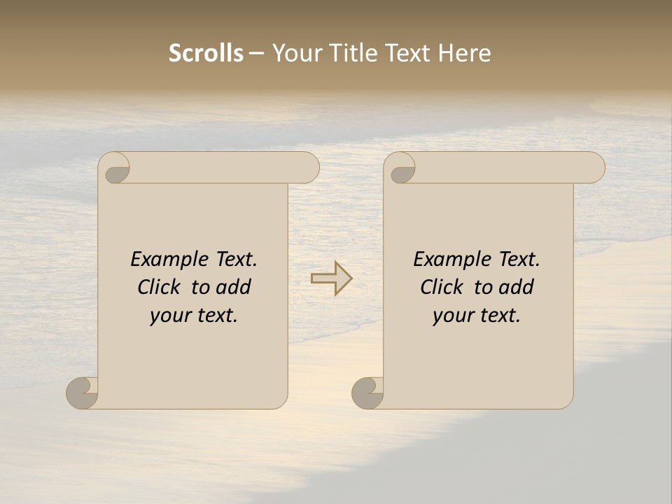 Surfers Walk From The Beach In The Evening PowerPoint Template