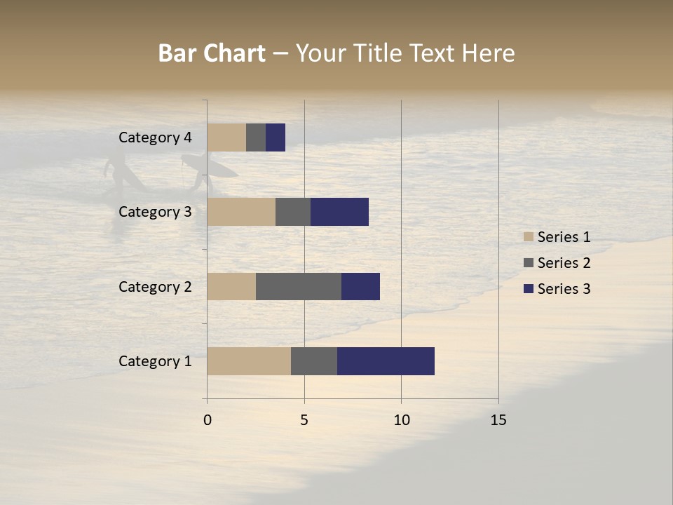 Surfers Walk From The Beach In The Evening PowerPoint Template