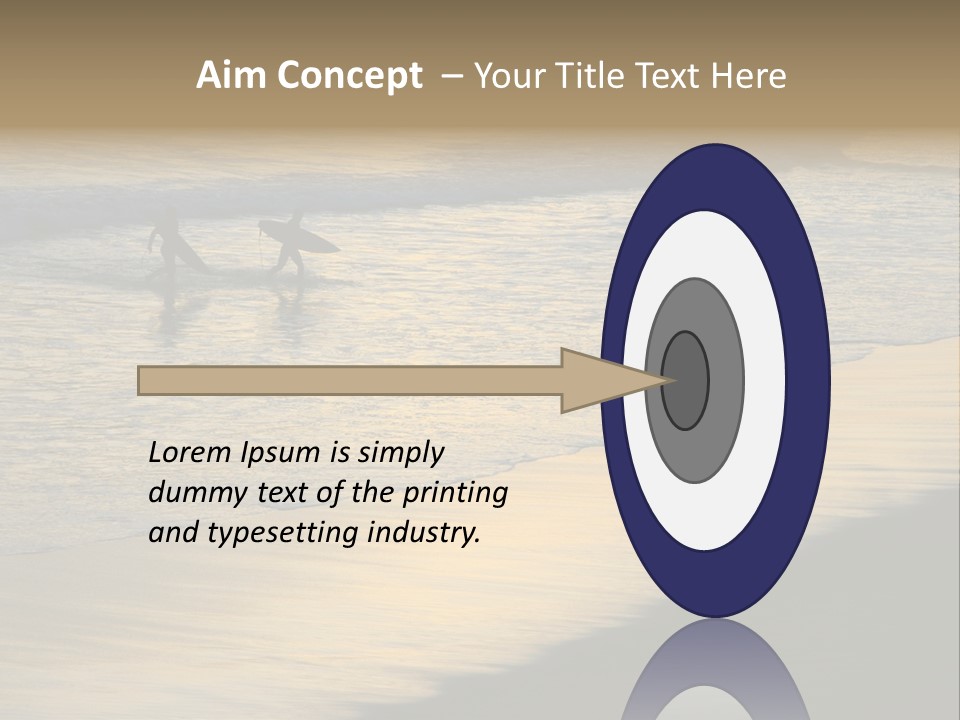 Surfers Walk From The Beach In The Evening PowerPoint Template