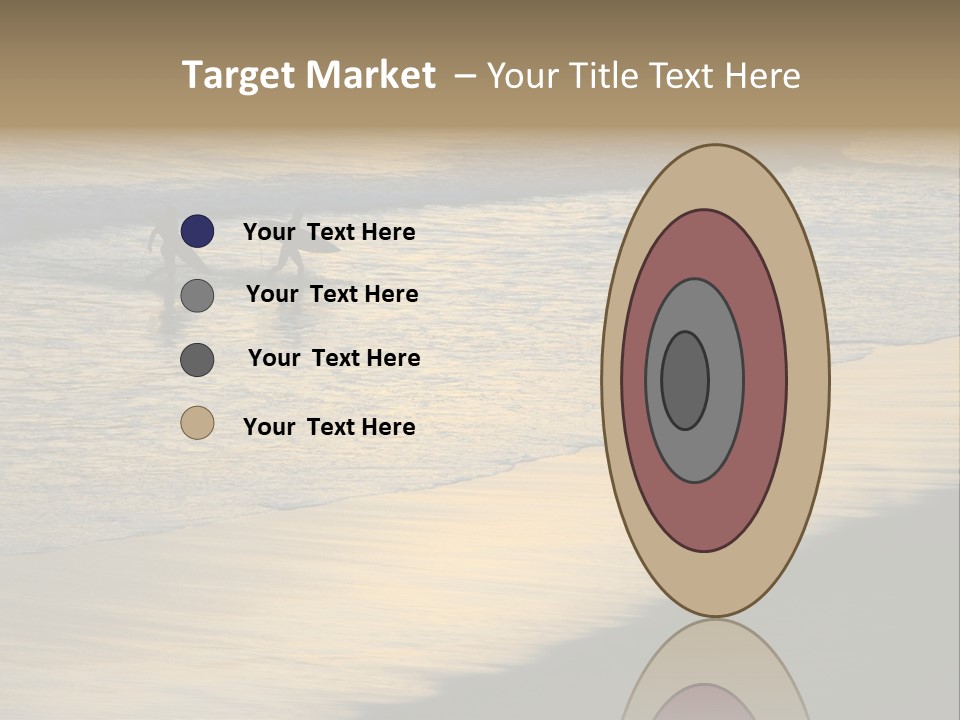 Surfers Walk From The Beach In The Evening PowerPoint Template