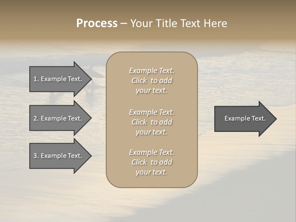 Surfers Walk From The Beach In The Evening PowerPoint Template