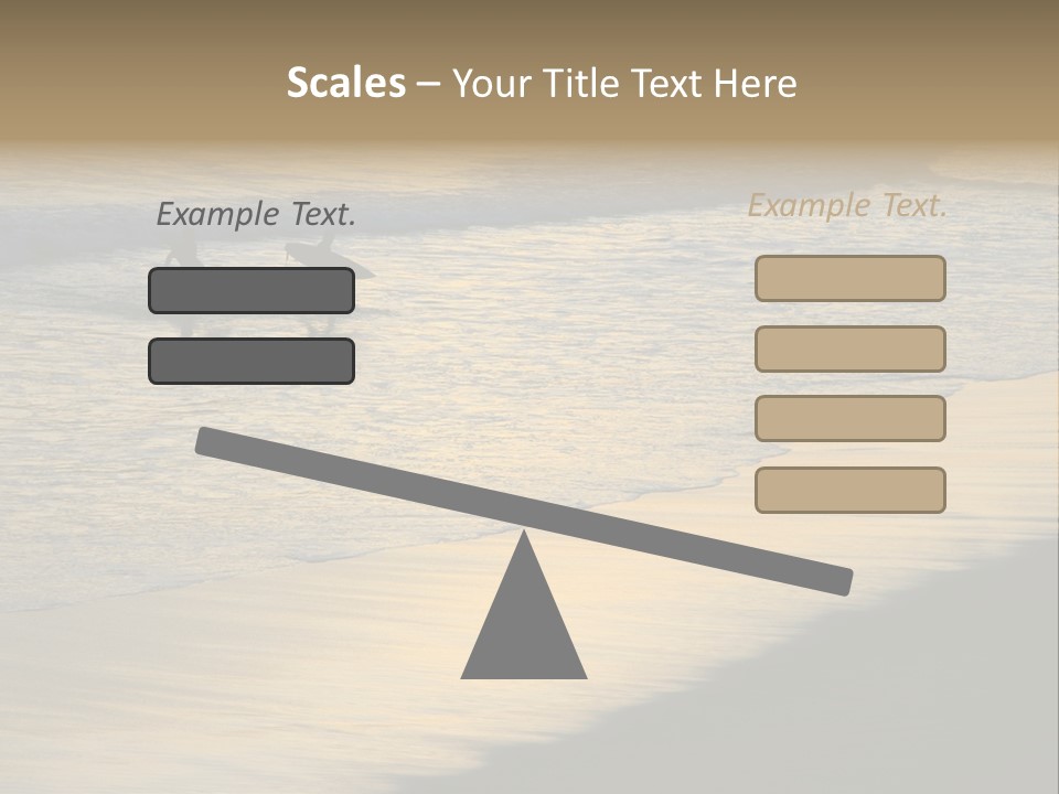 Surfers Walk From The Beach In The Evening PowerPoint Template