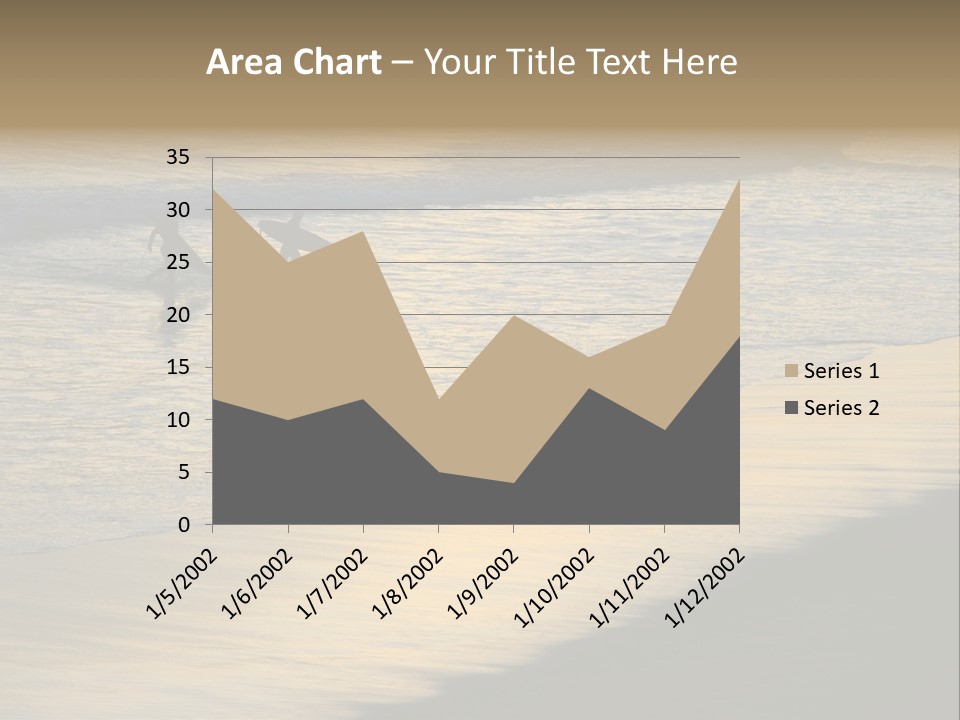 Surfers Walk From The Beach In The Evening PowerPoint Template