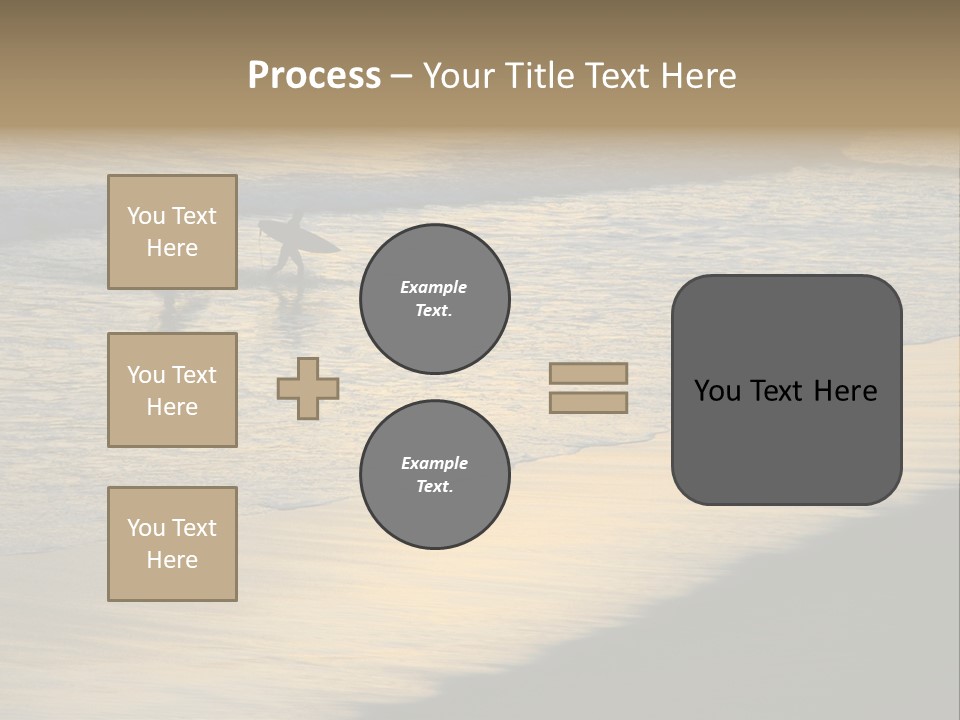 Surfers Walk From The Beach In The Evening PowerPoint Template