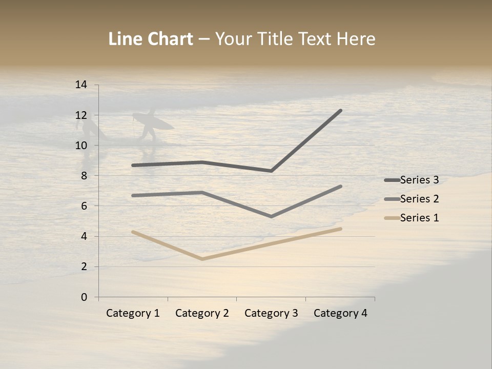 Surfers Walk From The Beach In The Evening PowerPoint Template