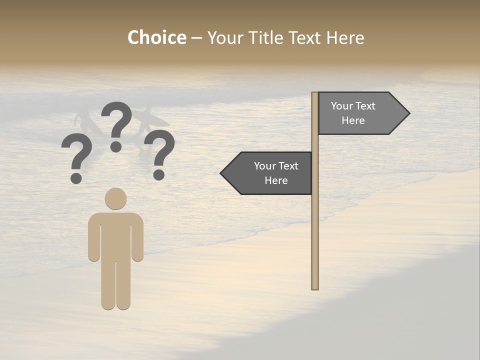 Surfers Walk From The Beach In The Evening PowerPoint Template