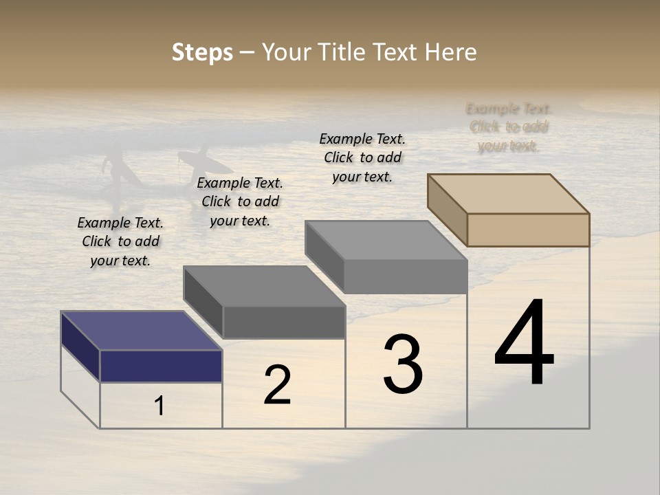 Surfers Walk From The Beach In The Evening PowerPoint Template
