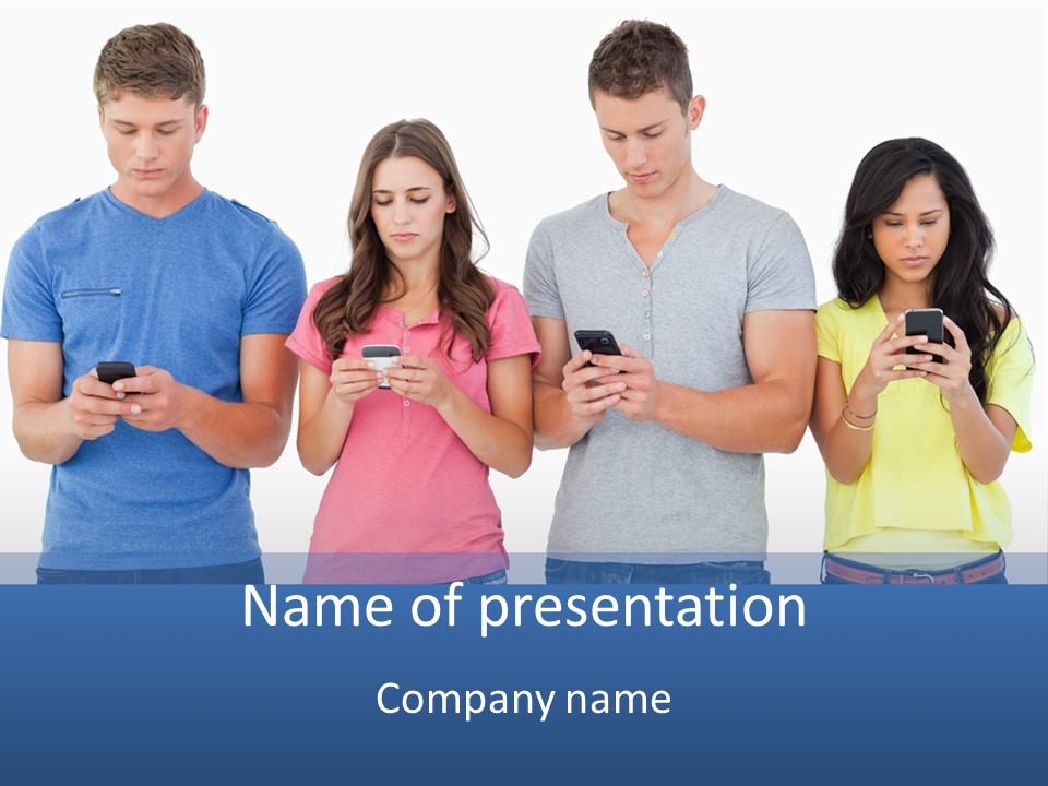 Generation In Phones PowerPoint Template