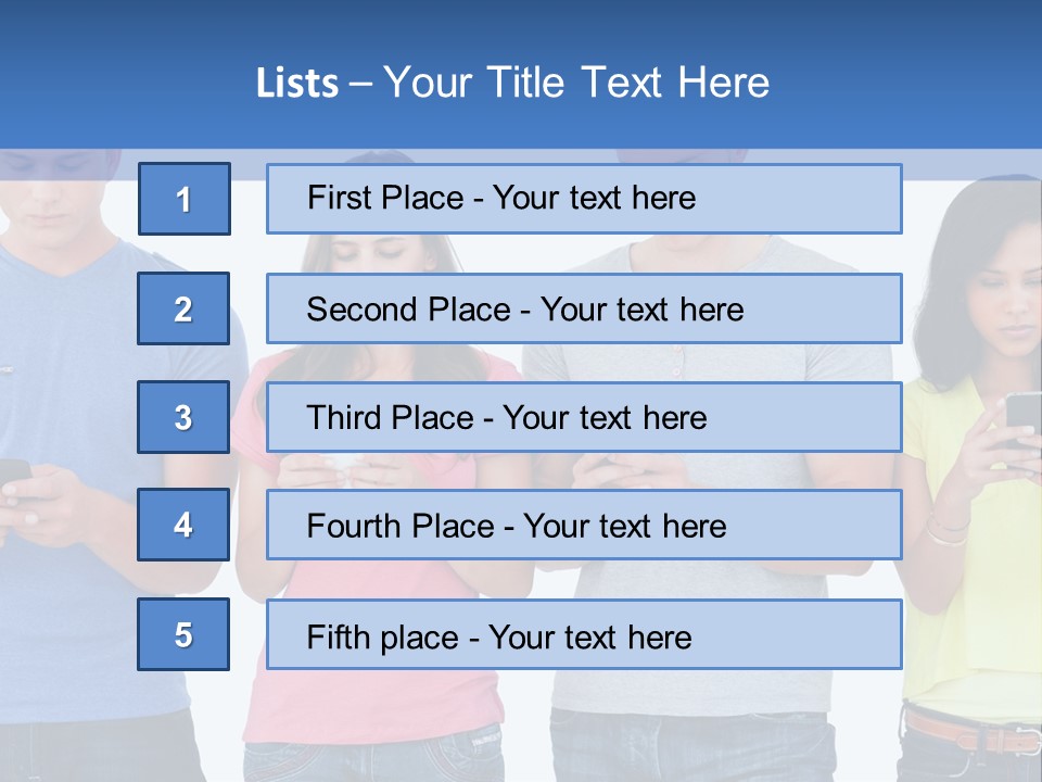 Generation In Phones PowerPoint Template