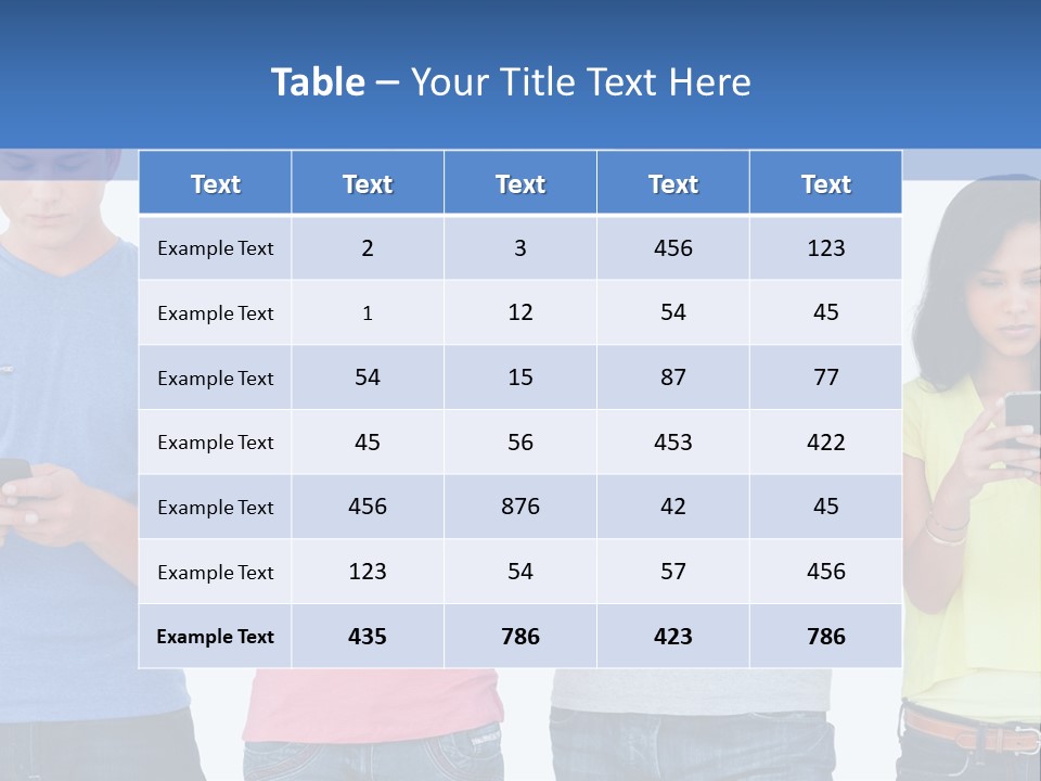 Generation In Phones PowerPoint Template