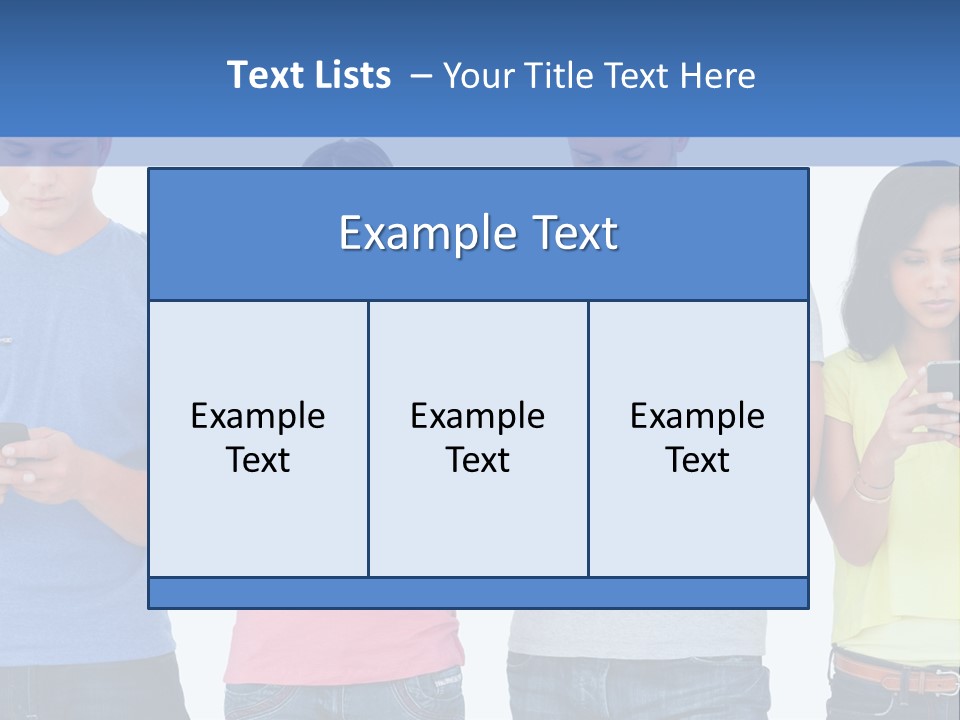 Generation In Phones PowerPoint Template