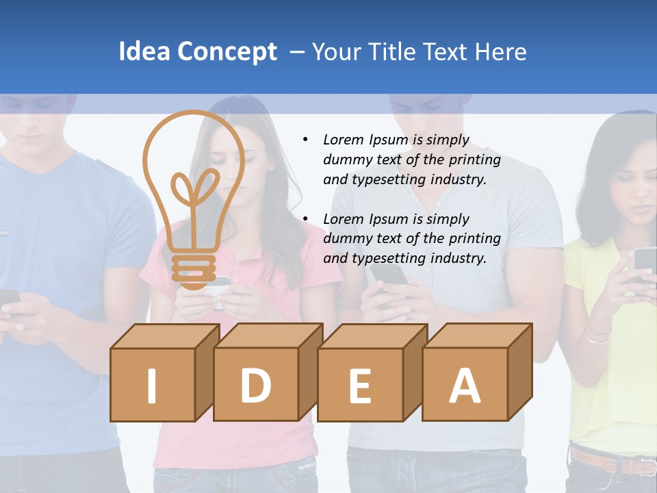 Generation In Phones PowerPoint Template