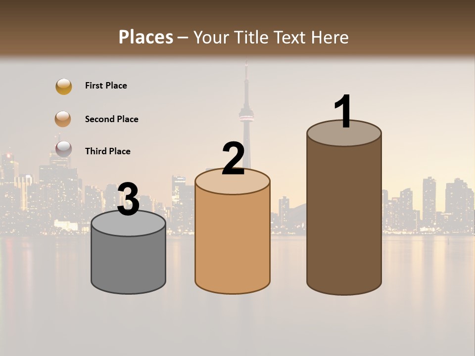 Sunset On The Background Of The City PowerPoint Template