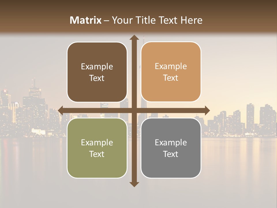 Sunset On The Background Of The City PowerPoint Template