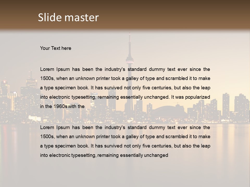 Sunset On The Background Of The City PowerPoint Template