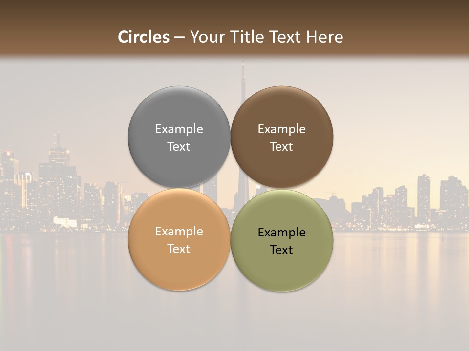 Sunset On The Background Of The City PowerPoint Template