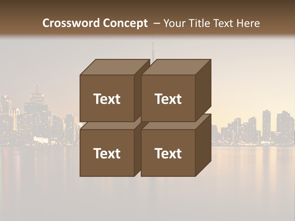 Sunset On The Background Of The City PowerPoint Template