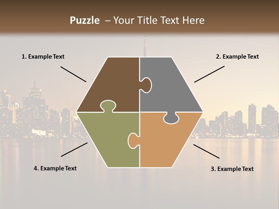 Sunset On The Background Of The City PowerPoint Template