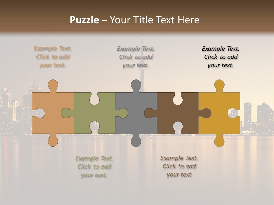 Sunset On The Background Of The City PowerPoint Template