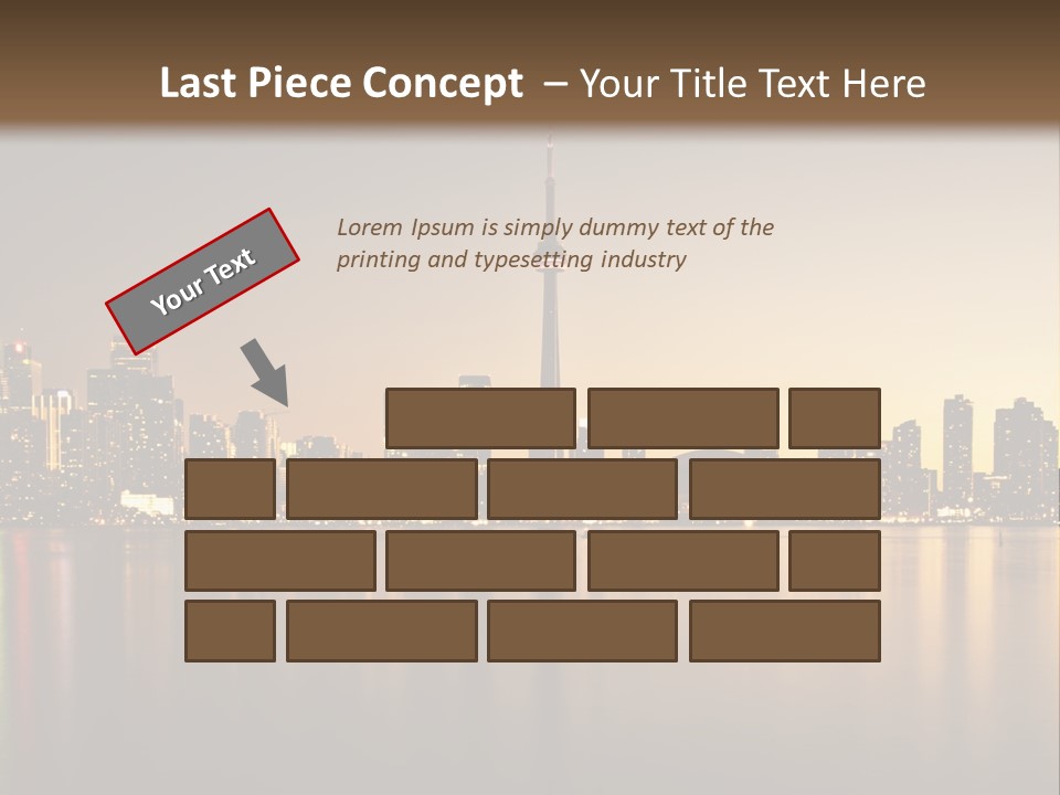 Sunset On The Background Of The City PowerPoint Template