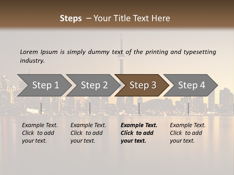 Sunset On The Background Of The City PowerPoint Template